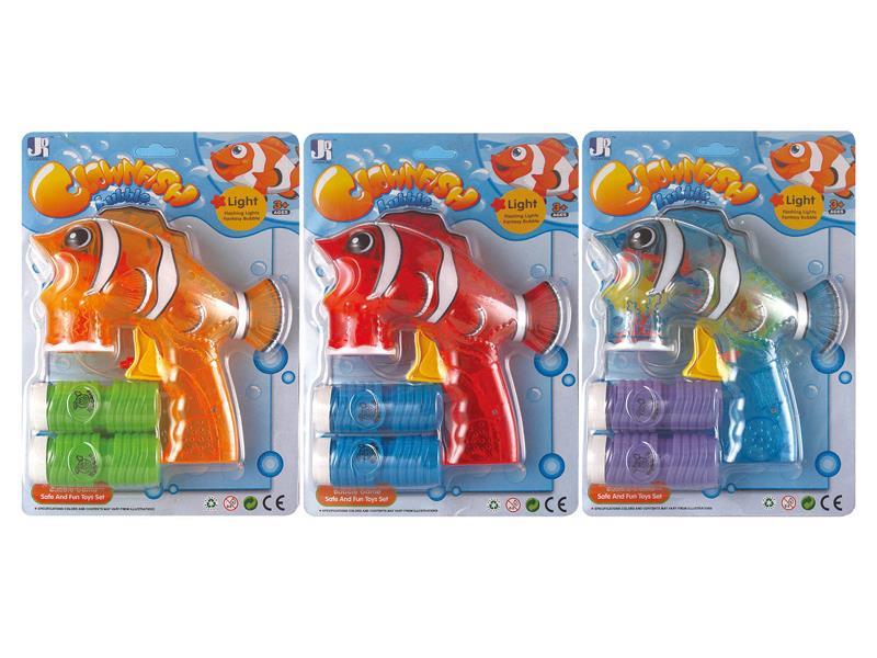 Transparent painting light automatic clown fish bubble gun