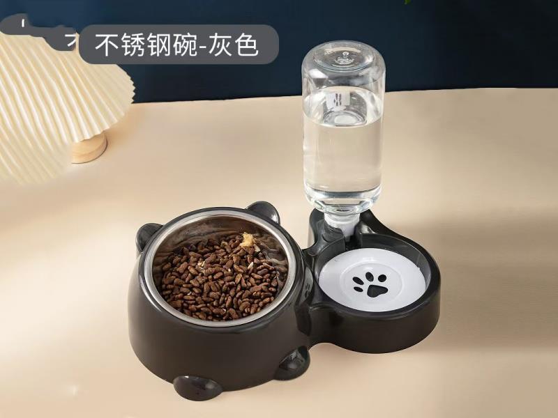 Two-In-One Feeder (Slanted Stainless Steel Bowl)