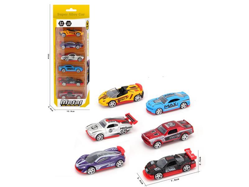1:64 Slide Alloy Car 6Pcs