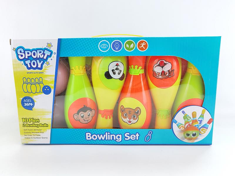12pcs 19cm Plastic Bowling Toy
