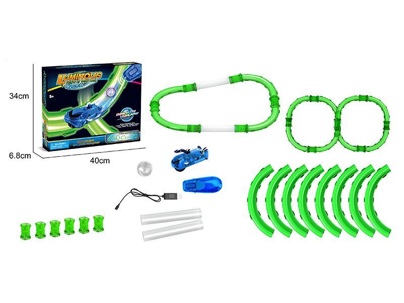 20PCS Remote Control Glow In The Dark Rail Train