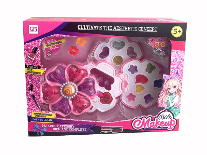 Flower Shaped Three Layers Children's Make Up Set