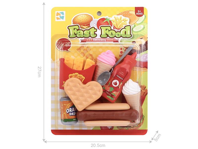 Simulation Hot Dog French Fries Waffle Set