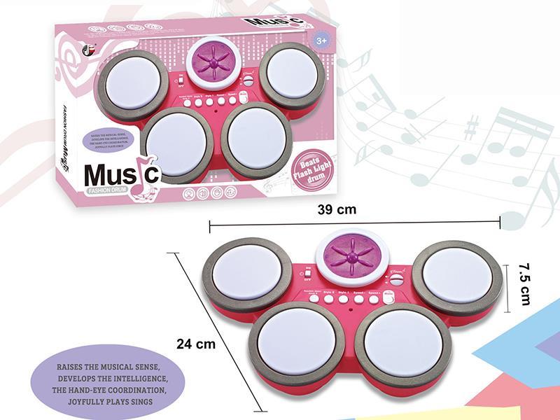 Electronic Drum With Flash Light