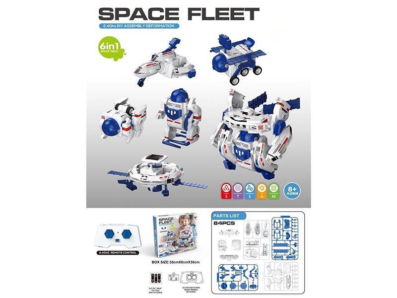 6-in-1 Remote-Controlled Assembly Space Fleet