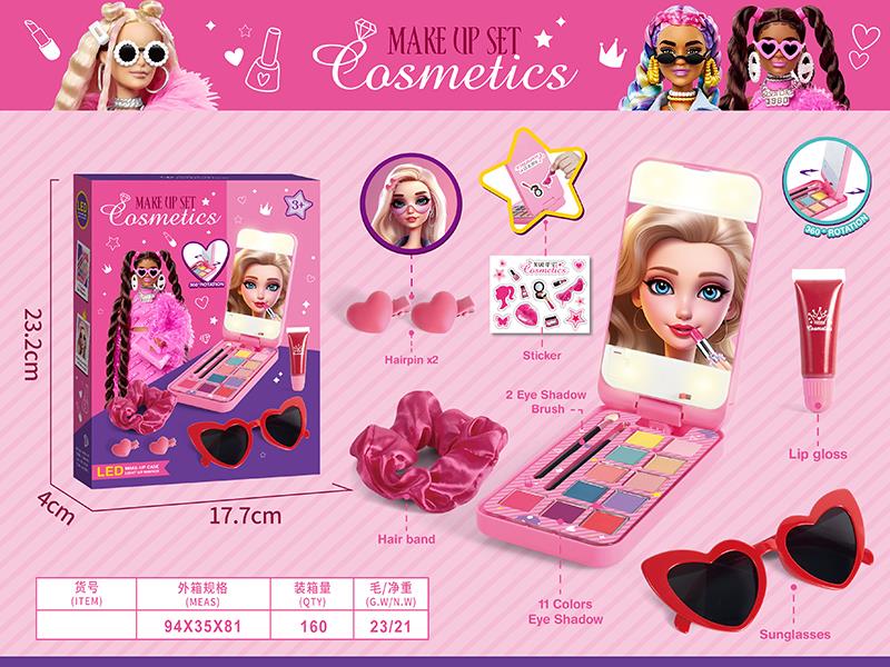 Barbie Cosmetics Eye Shadow 11 Colors - With Light