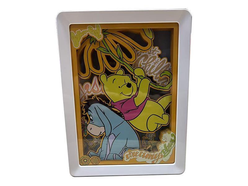 Winnie The Pooh Series Paper Sculpture Picture Frame Lamp
