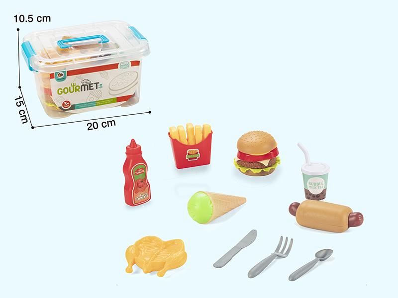 Simulated Hamburger Toy Set 10pcs