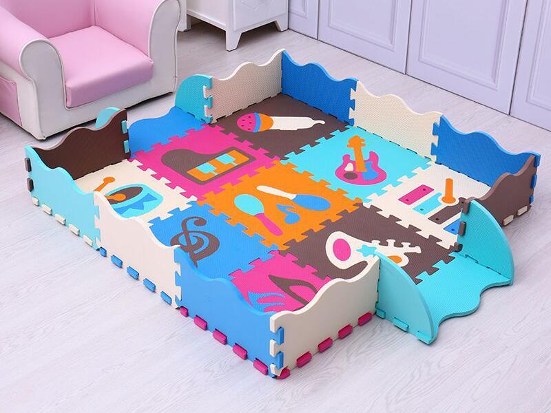 16 Pieces Of Eva Musical Instrument Fence Floor Mat