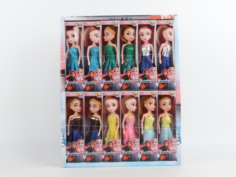 24PCS 7 Inch Ice And Snow Solid Doll