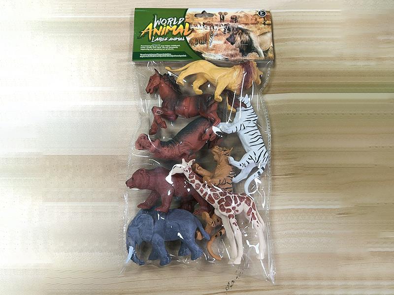 Animal set (Hippo + Lion + Tiger + Elephant + Brown Bear + Horse + White Tiger + Giraffe)