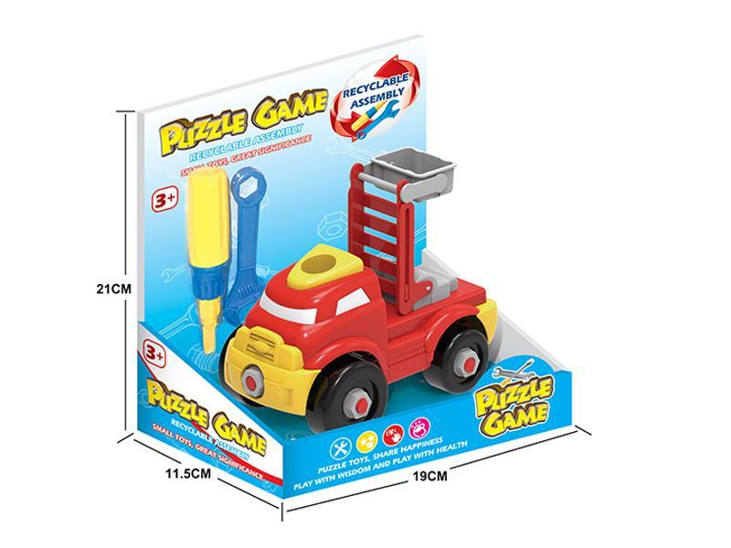 Cartoon Disassembly And Assembly Ladder Car