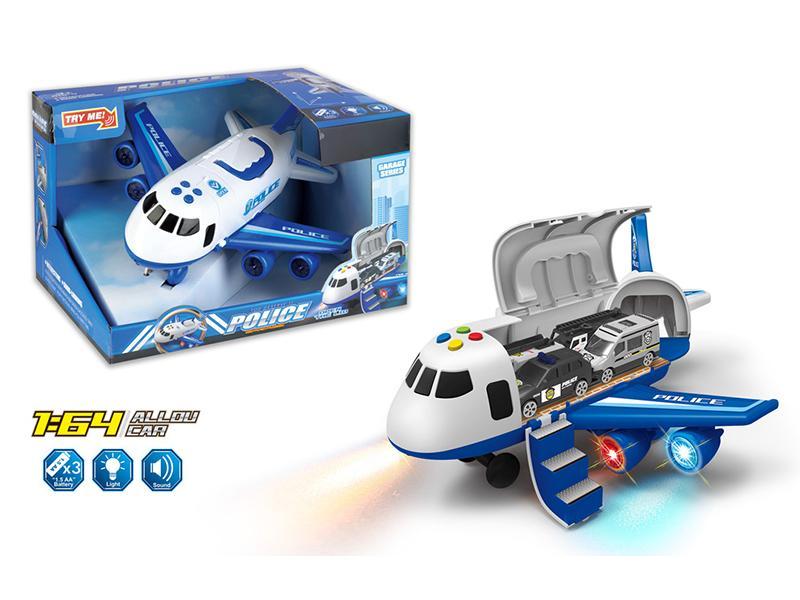 Friction Transformation Police  Storage  Airplane With Light And Music