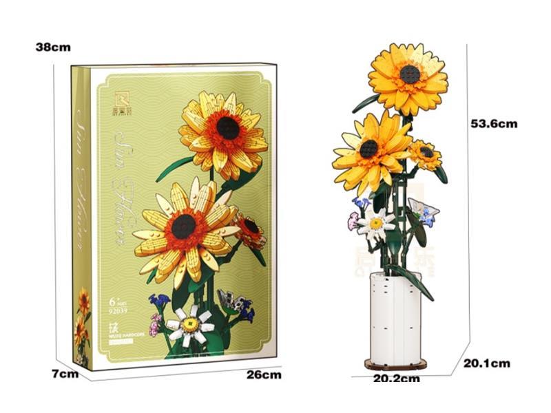 824PCS Sunflower Building Blocks