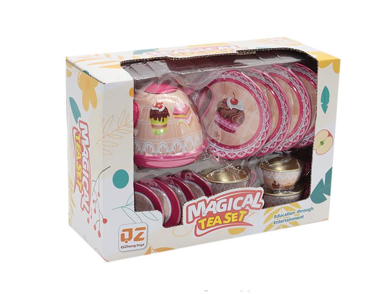 Tinplate Tea Set - Cup Cake Pattern