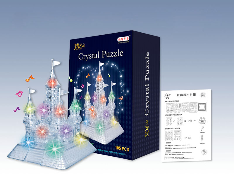 105PCS CRYSTAL BLOCK WITH LIGHT & MUSIC