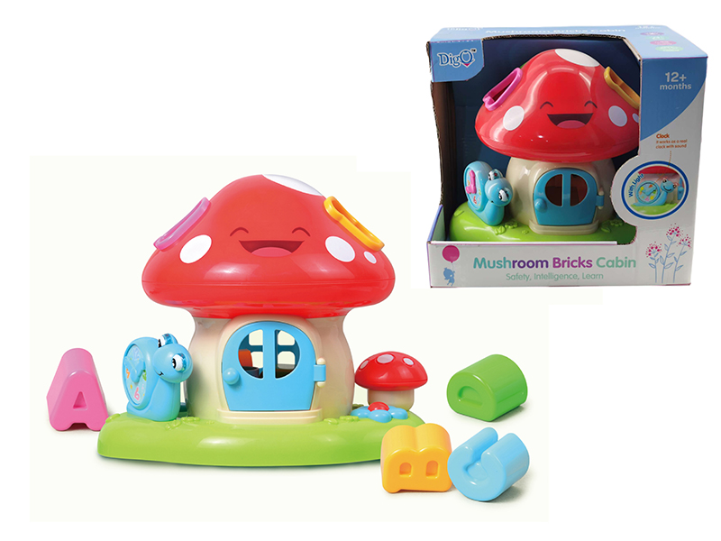 Mushroom Building Block  house  with light and music