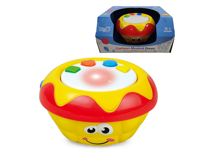 Cartoon Drum with light and music