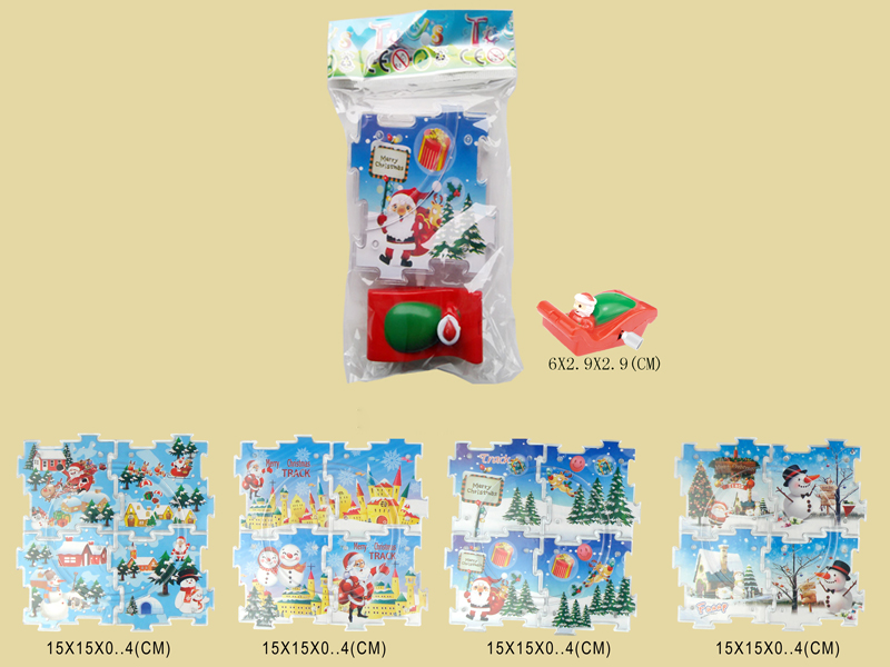 Christmas  Jigsaw Puzzle Game Track  Car