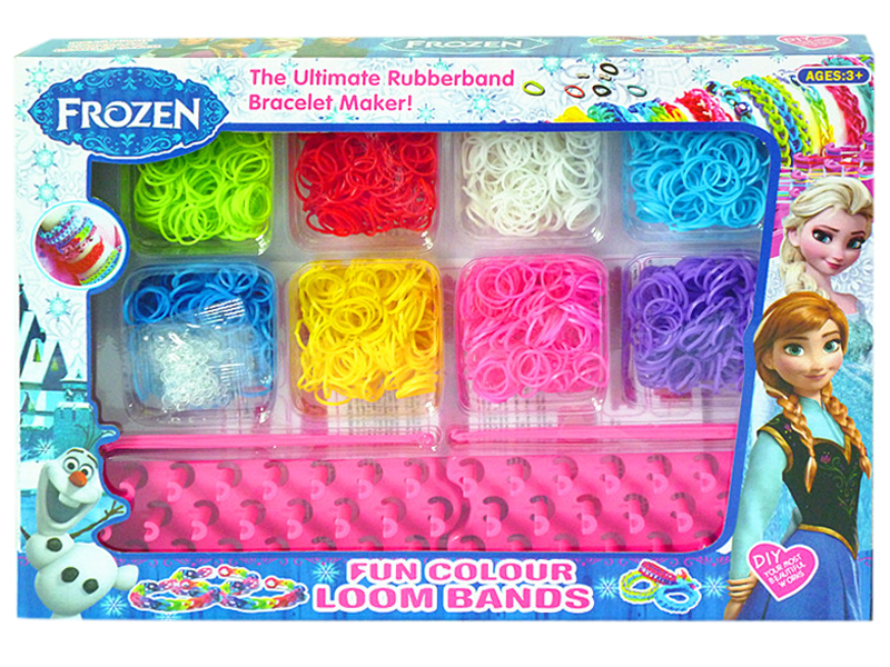 Frozen Colorful Rubber Band Bracelet with tool