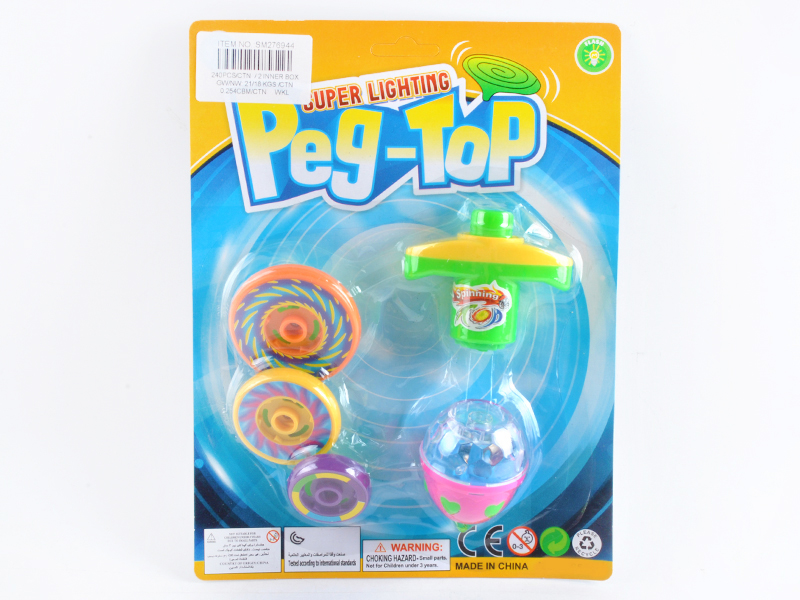 Super Lighting Spinning Heart-shaped Top (With 3 PCS Top)