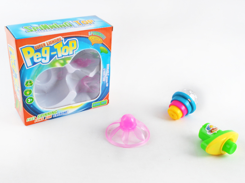 Super Lighting Spinning Top With 1 PCS Flying Saucer