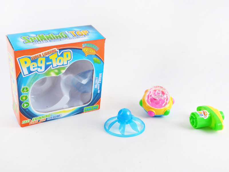 Super Lighting Spinning Airship Top With 1 PCS Flying Saucer