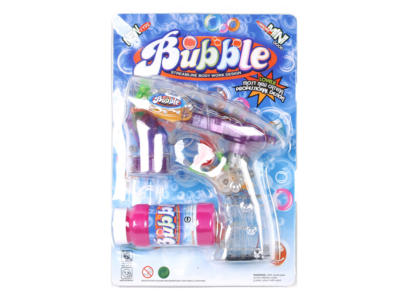 Transparent With Light Bubble Gun