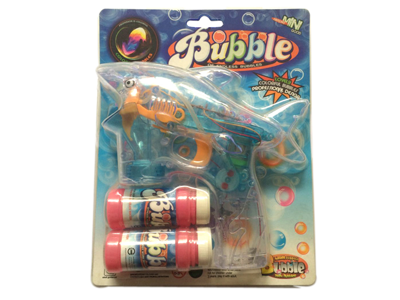 Fully Automatic Transparent Shark Bubble Gun With Light
