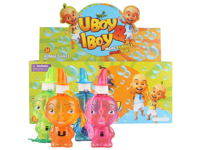24PCS Cartoon  Bubble Toys with Whistle  4 Colors
