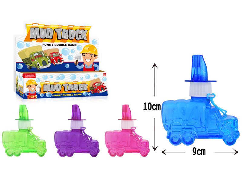 24PCS Cement Tank Engineering Truck Bubble Toys with Whistle  4 Colors