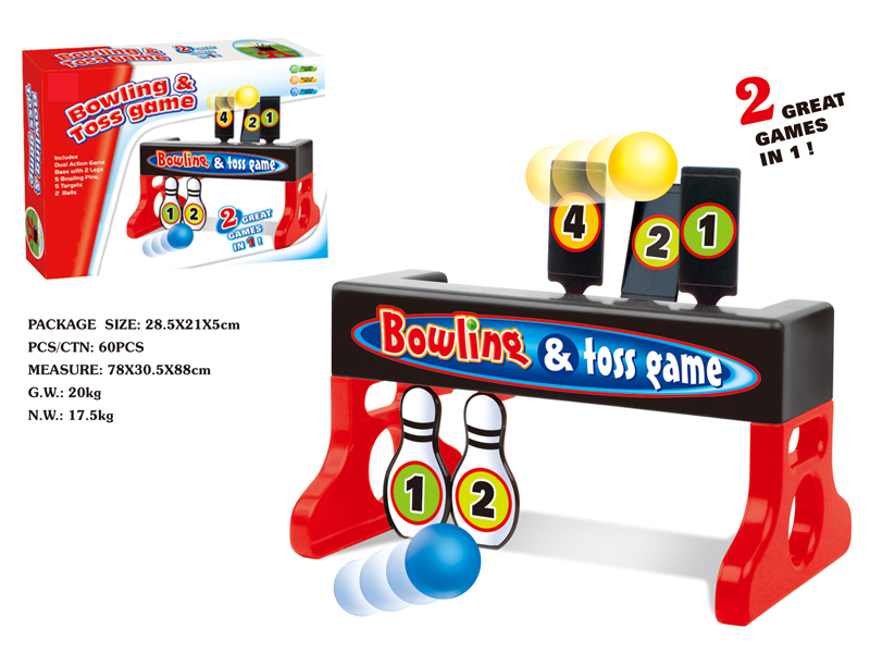 2 Great Games In 1 (Bowling + Toss Game)