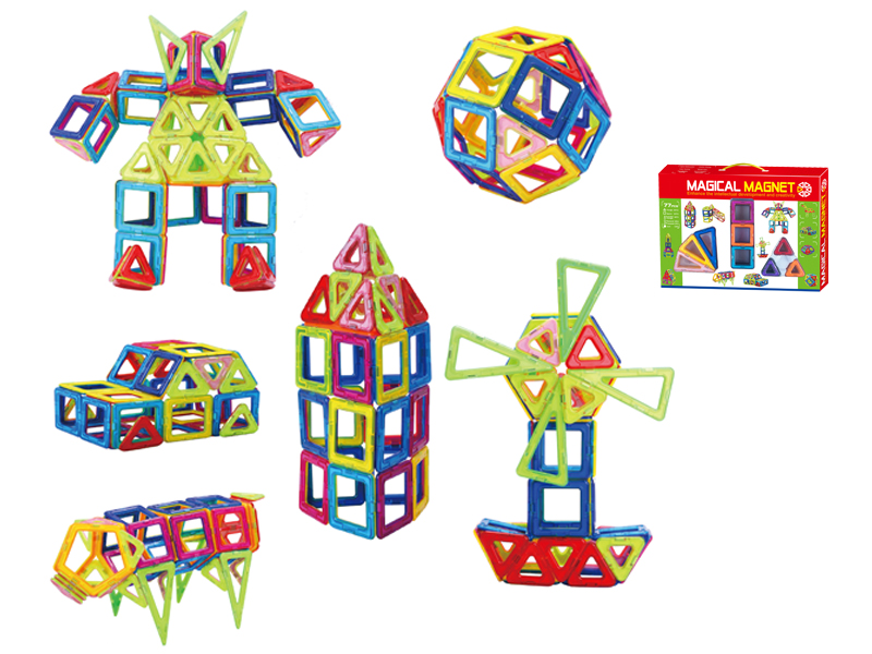 77PCS Magnetism Building Blocks