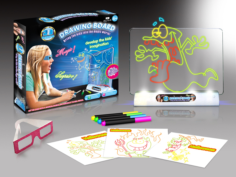 Halloween 3D LED Writing Board / 3D Magic Drawing Board