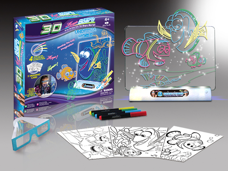 3D LED Writing Board / 3D Magic Drawing Board