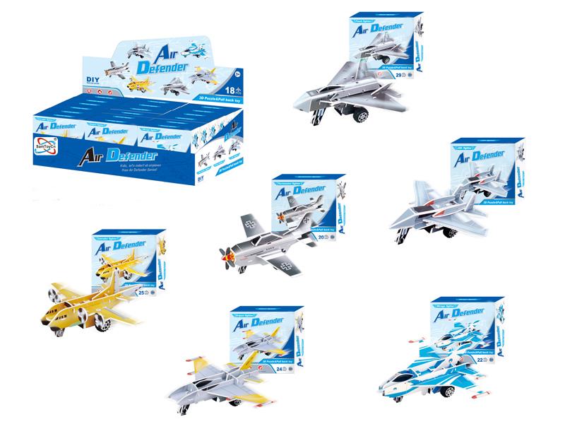 18PCS Airplane 3D Jigsaw Puzzle (English/6 ITEMS MIXED)