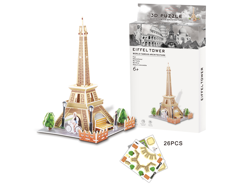 Eiffel Tower 3D Jigsaw Puzzle (English)26pcs