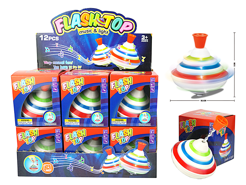 12PCS Top Toy With Light And Music