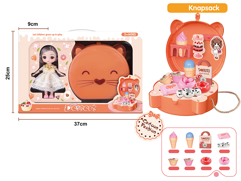 Cute Cat Dessert Knapsack With One 6