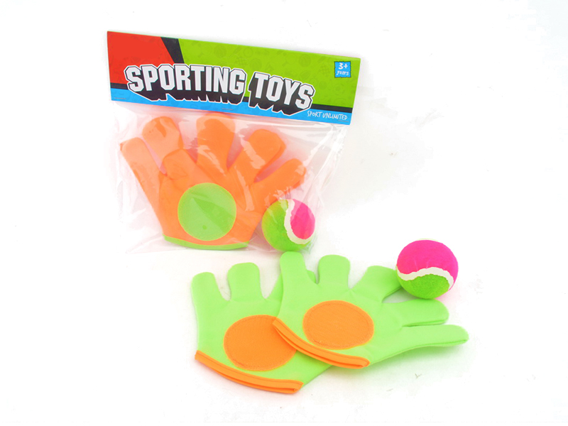 8"Sticky Gloves With 6.5CM ball(2COLOR MIXED)