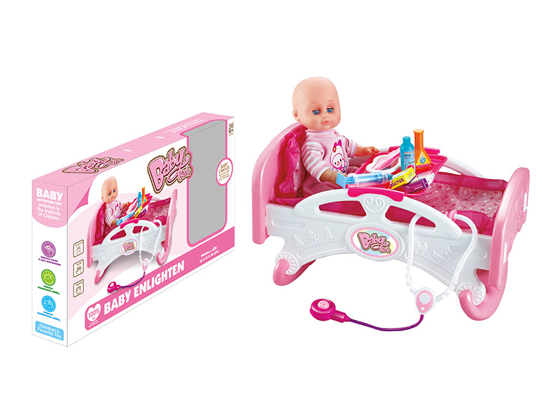 Baby Crib With Doll