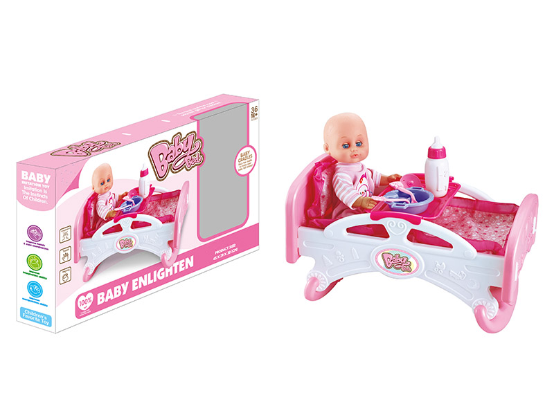 Baby Crib With Doll