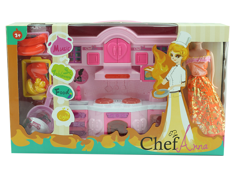Tableware Table With Music+Barbie(3 Lights)