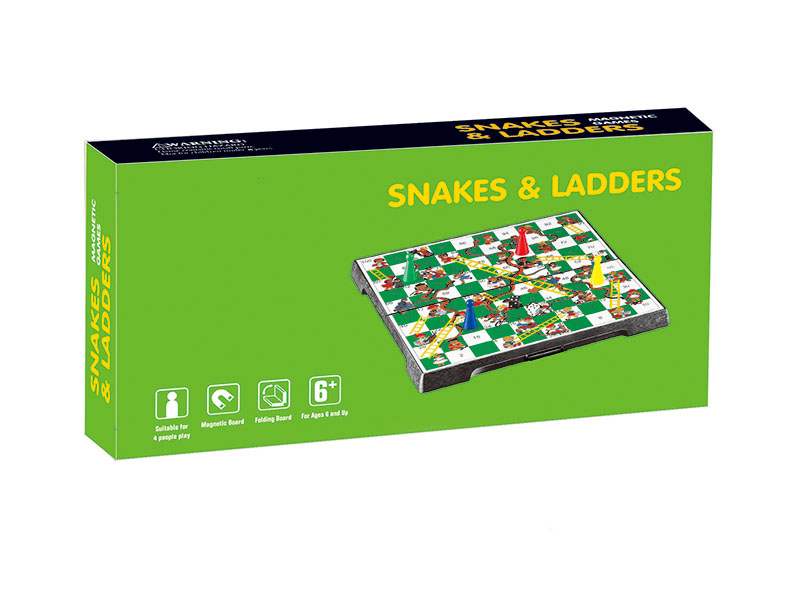 Folding Magnetic Snakes & Ladders Game Chess