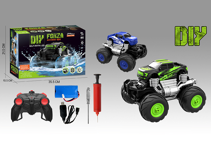2.4G 4WD Amphibious DIY Ford Pickup Remote Control Car