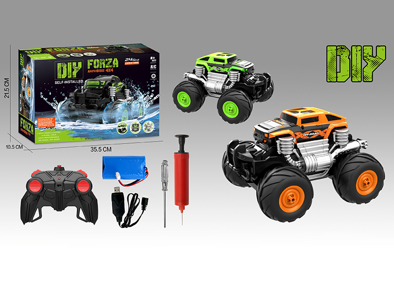 2.4G 4WD Amphibious DIY Hummer Remote Control Car