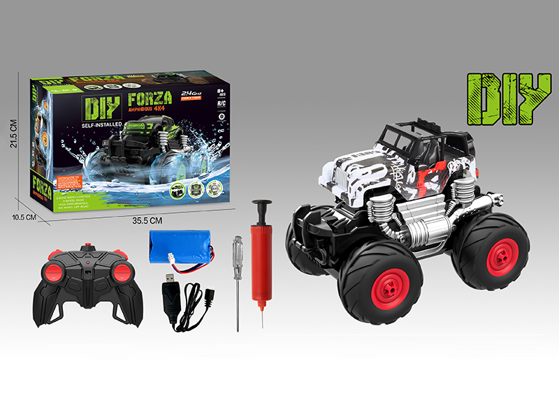 2.4G 4WD Amphibious DIY Graffiti Wrangler  Remote Control Car
