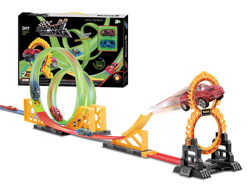 Pull Back Glow in the dark Rail Train 22pcs