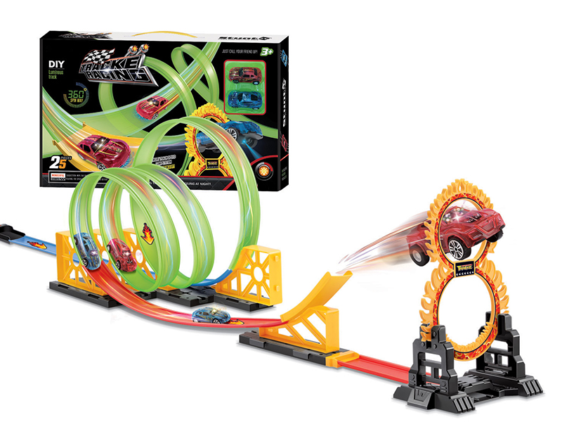 Pull Back Glow in the dark Rail Train 26pcs