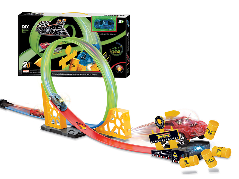 Pull Back Glow in the dark Rail Train 20pcs